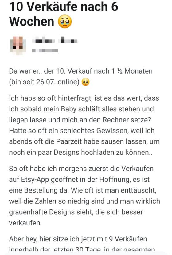 Erfahrungsbericht einer Teilnehmerin – Screenshot einer Nachricht