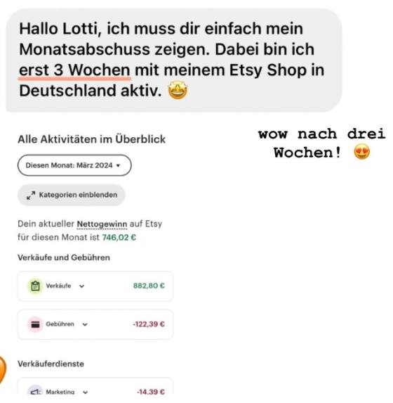 Erfahrungsbericht einer Teilnehmerin – Screenshot einer Nachricht