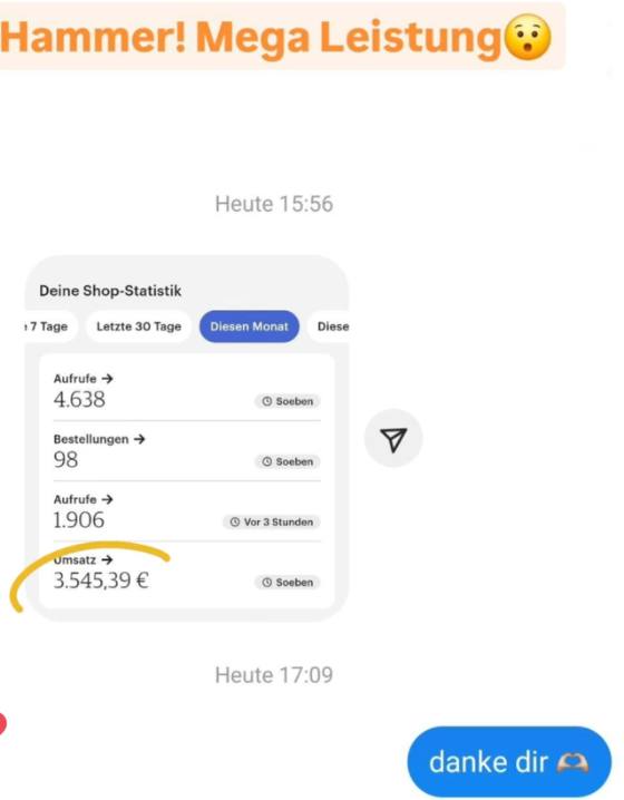 Erfahrungsbericht einer Teilnehmerin – Screenshot einer Nachricht