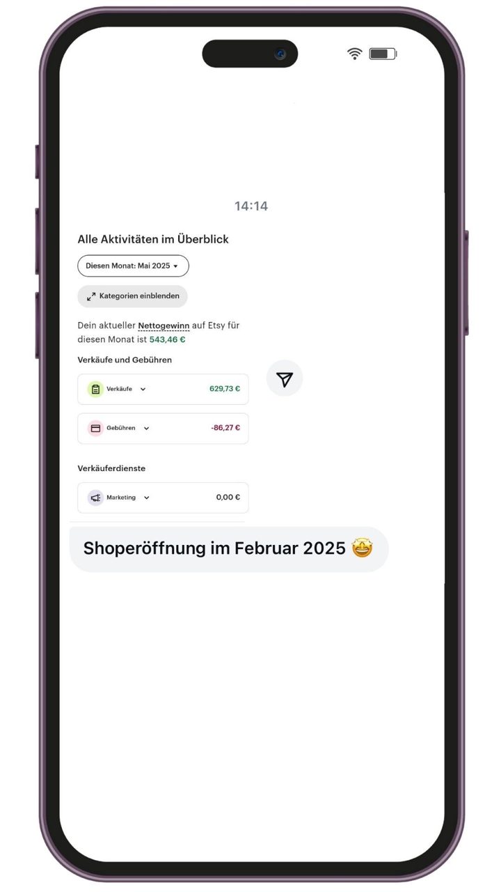 Nachricht an Lotti: Im Mai 543 € Nettogewinn