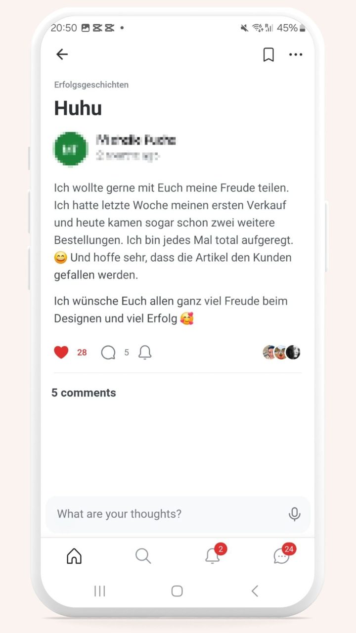 Community-Post: „Ich wollte mich einfach mal bedanken“