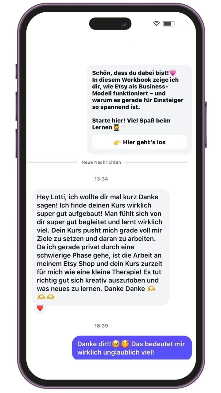 Nachricht an Lotti: Nach 3 Monaten 5.000 €