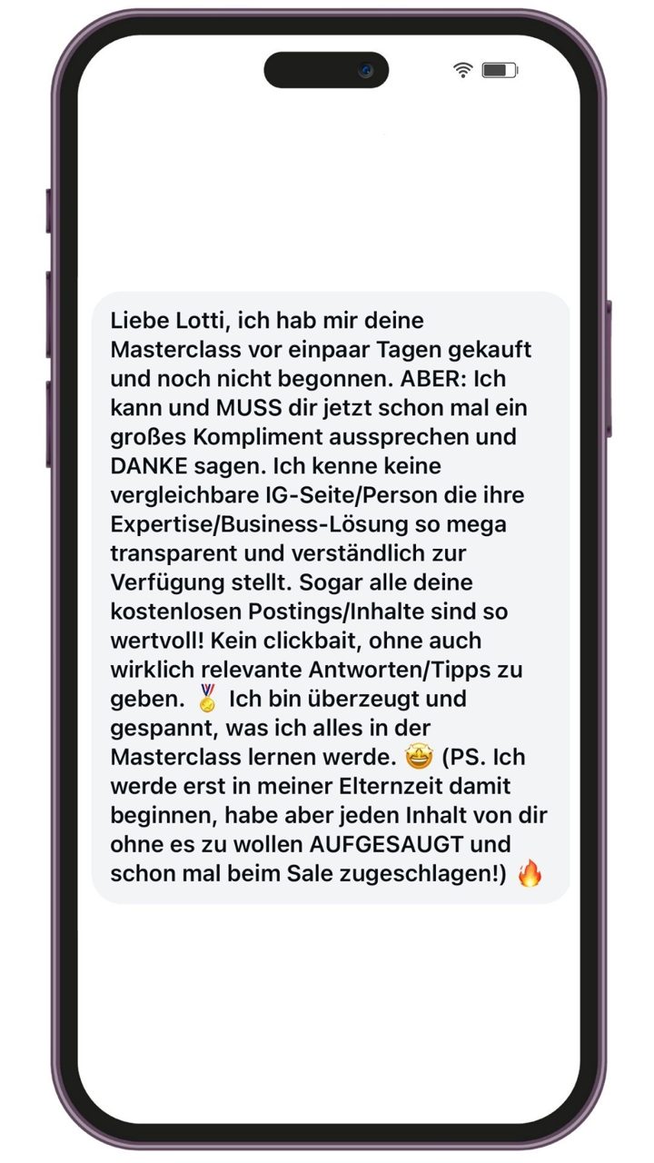Nachricht an Lotti: Transparent und verständlich