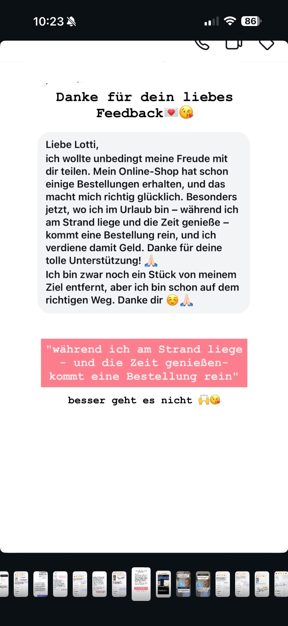 „Während ich am Strand liege…“