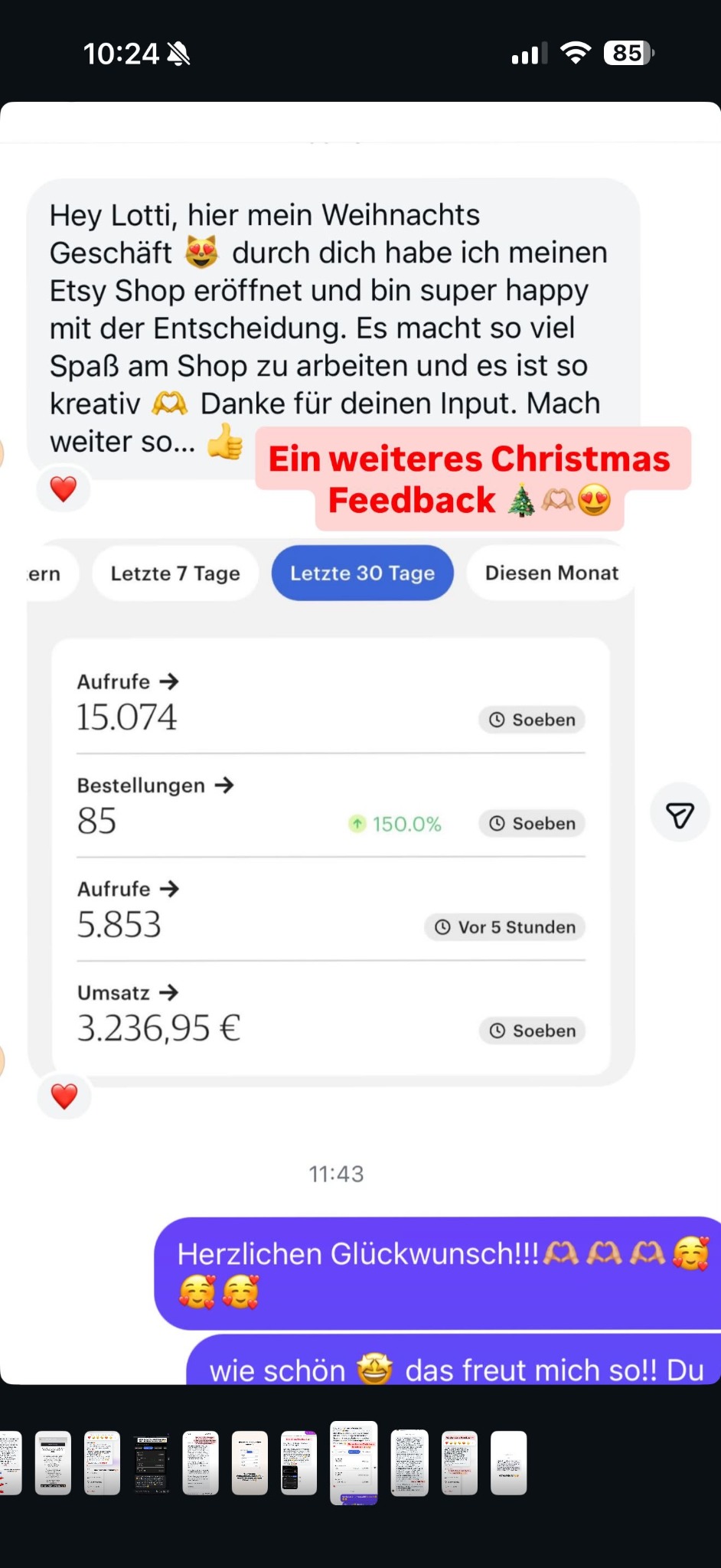 3.236 € Umsatz in 30 Tagen