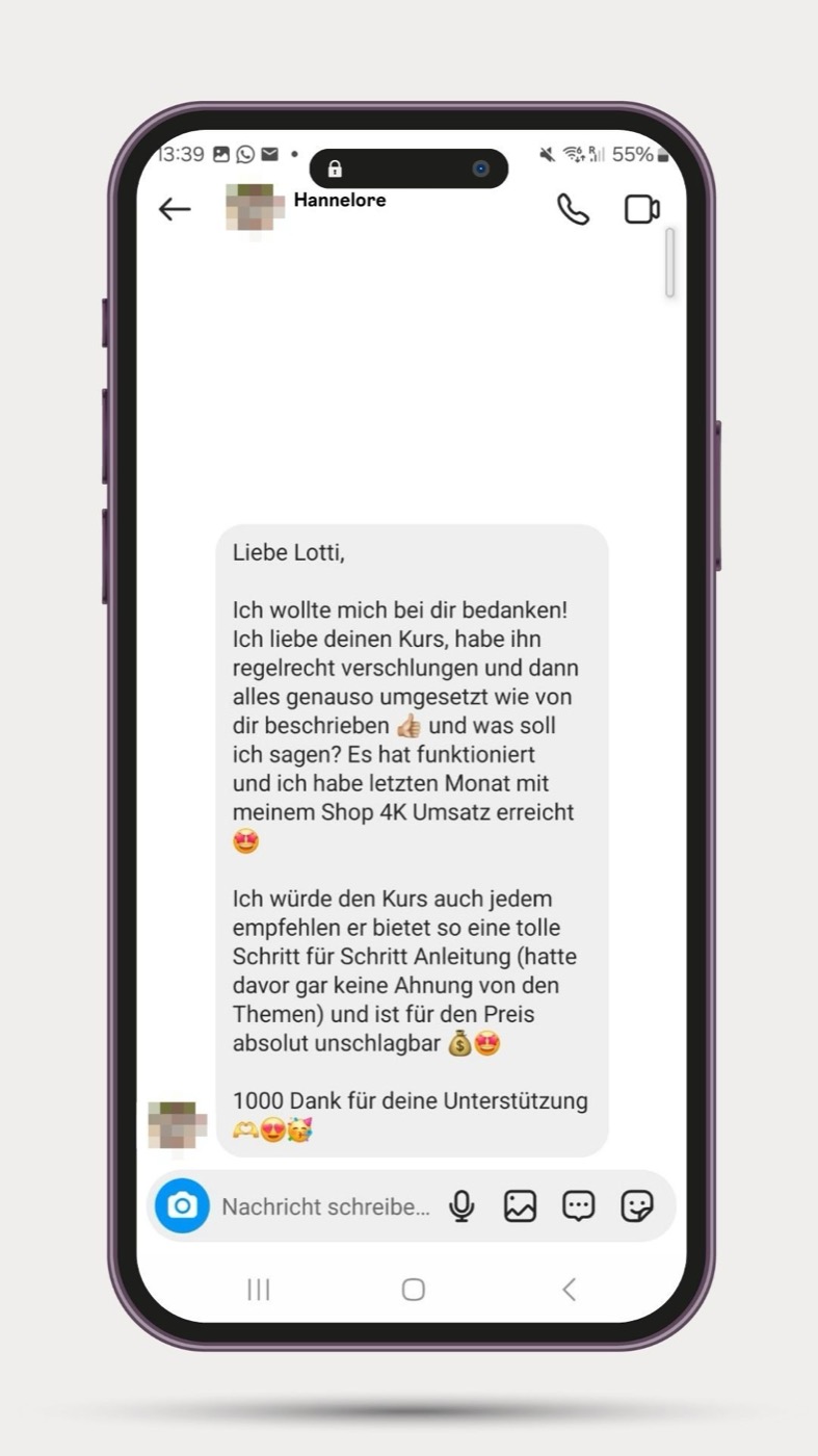 Nachricht von Hannelore