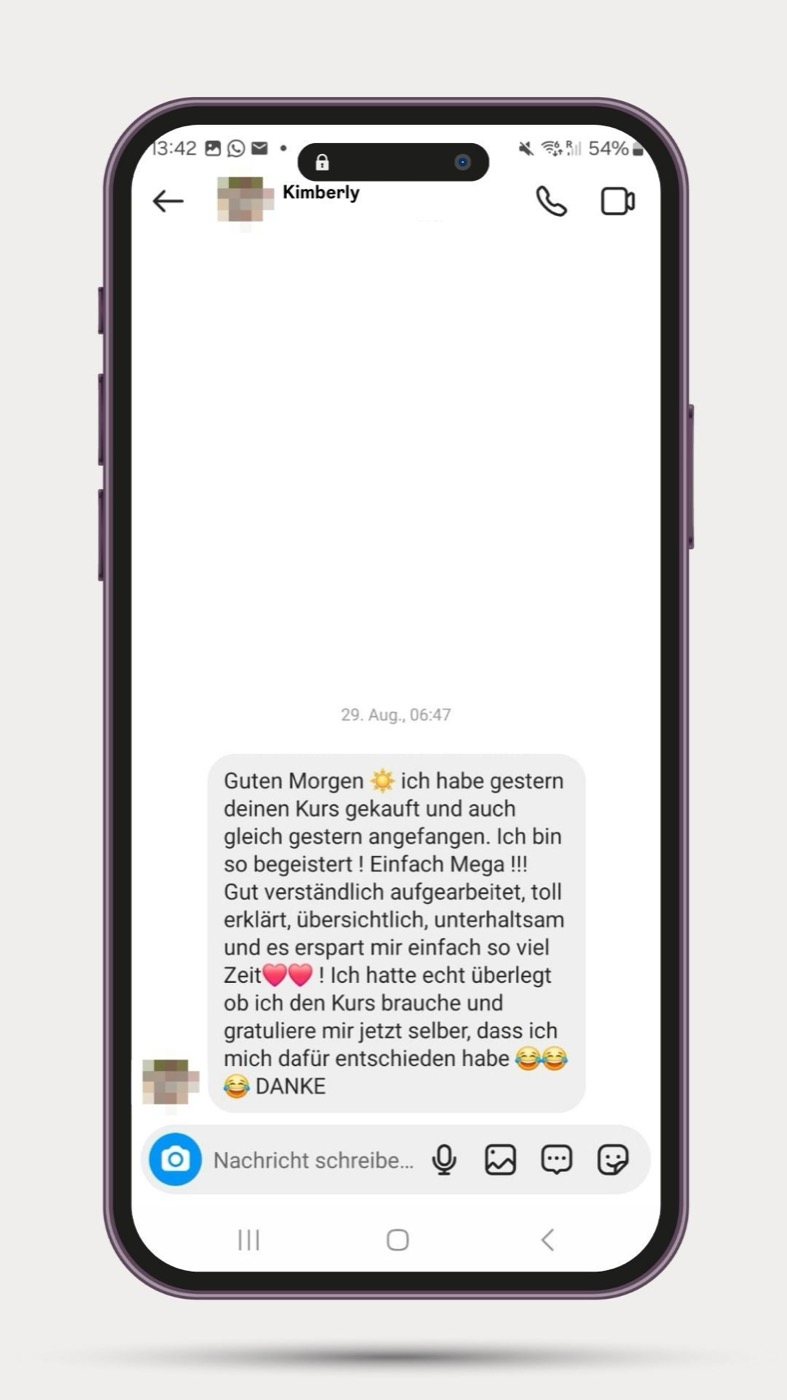 Nachricht von Kimberly
